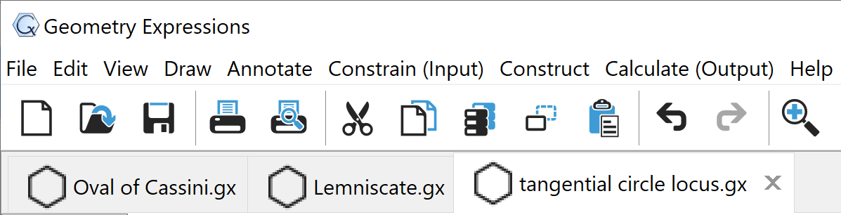 page tabs